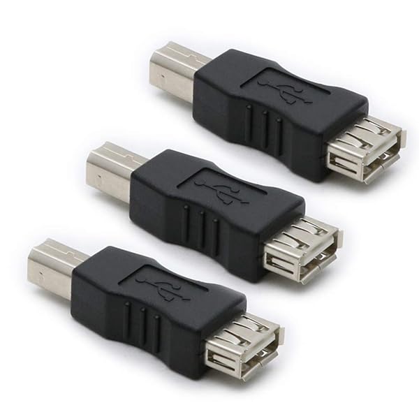 RGZHIUHFZ 3-Pack USB 2.0 AF/BM Adapter - Type A Female to USB B Male Connector Converter - Image 2