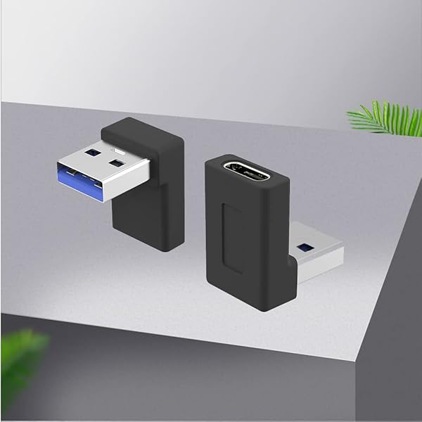 Right Angle USB A to USB C Adapter 2-Pack - 90 Degree Connector for Fast 5Gbps Data Transfer with Laptops & Phones - Image 8