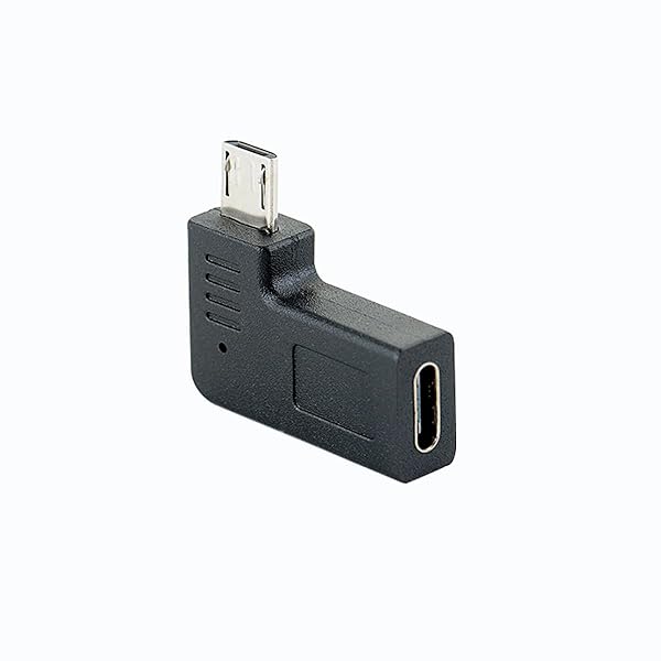 rgzhihuifz USB-C Type-C Female to Micro USB 2.0 5Pin Male Data Adapter 90 Degree Left & Right Angled Type,3 Pack - Image 4