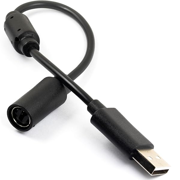 risingsaplings 2pcs USB Breakaway Cord for Xbox 360 and Slim Wired Controller, Dongle Adapter Extension Cable Replacement (2pcs (Black)) - Image 3