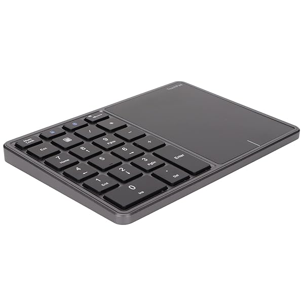 Sanpyl Numeric Keypad 22 Keys 2 in 1 Bluetooth 4.2 Touchpad Type C Charging Financial Accounting Keyboard for Laptop PC Desktop Iron Gray - Image 11