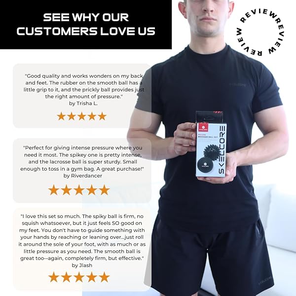 Skelcore Therapy Massage Ball Set for Back Pain Relief and Deep Tissue Myofascial Release Ideal for Physical Therapy and Yoga - Image 8