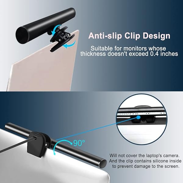 Skybess Monitor Lamp Bar for Laptop Adjustable Brightness USB LED Light for Office Home Eye Protection Space Saving No Screen Glare - Image 8