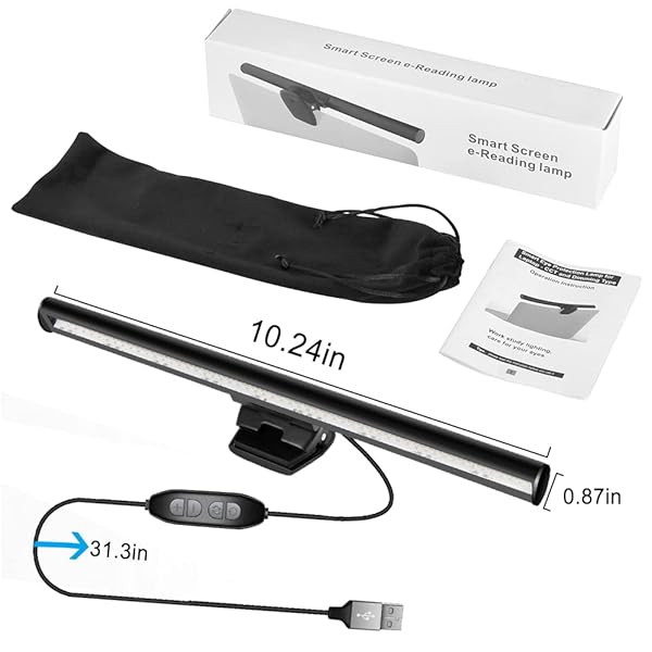 Skybess Monitor Lamp Bar for Laptop Adjustable Brightness USB LED Light for Office Home Eye Protection Space Saving No Screen Glare - Image 9