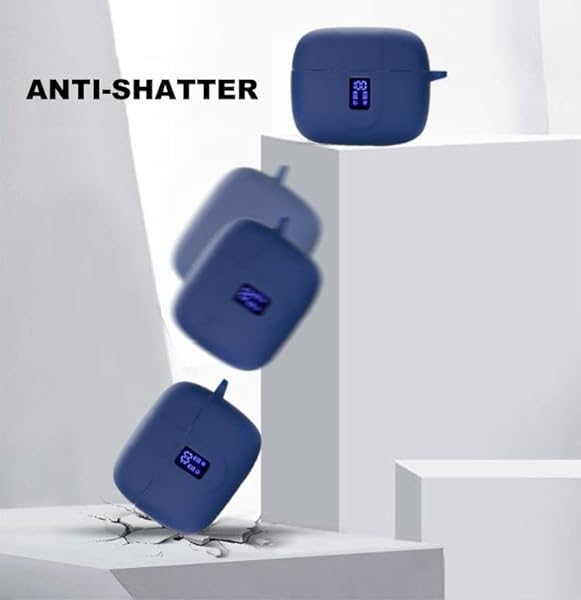 smaate Earbuds Case Compatible with TAGRY X08 Wireless Headphone, Silicon Protective Cover with Keychain, with Window for LED Display, Green - Image 6