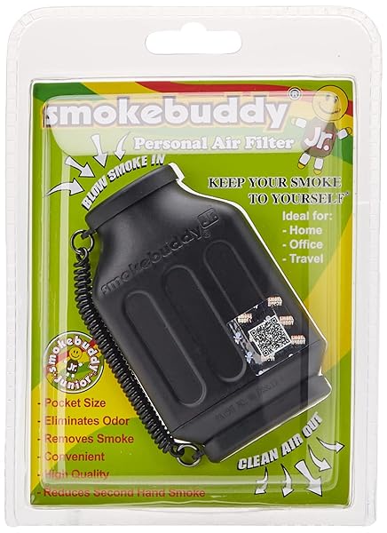 smokebuddy Smokebuddy Jr Black: Ultimate Personal Air Filter for Odor-Free Smoking