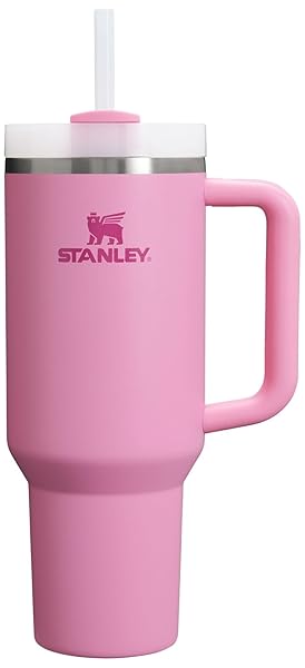STANLEY Stanley Quencher H2.0 Tumbler 40 oz - Insulated, BPA-Free, Cupholder Compatible with 3-Way Lid & Straw in Peony