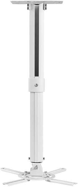Suptek White Projector Ceiling Mount Bracket - Adjustable & Extendable for Flat/Sloped Ceilings | Fits LCD/DLP Projectors (PR05)