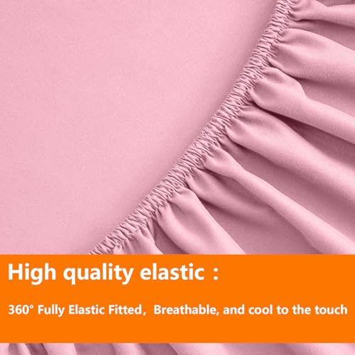 TAIMIT Pink Full Size Comforter Set 7 Pieces All Season Soft Quilted Reversible Bedding Bed in a Bag with Sheets and Pillow Shams - Image 8