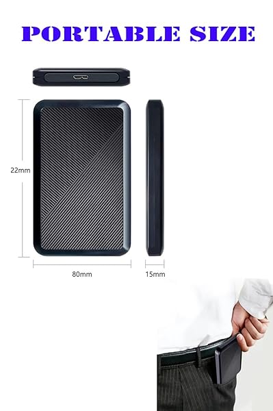 Tianken 750GB Ultra Slim Portable External Hard Drive USB 3.0 for PC Mac Laptop PS4 Xbox One Storage Solution - Image 8