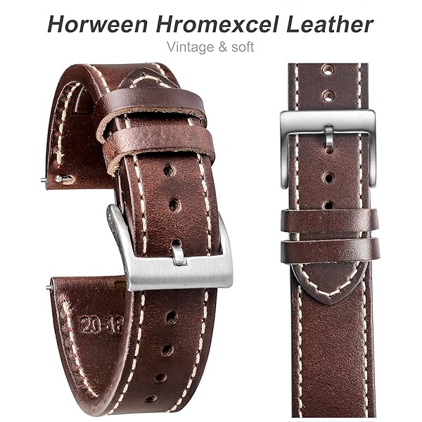 Torbollo 20mm Leather Watch Bands for Men Quick Release Handmade Vintage Replacement Strap - Image 5