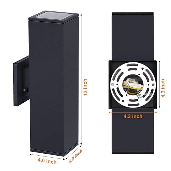 Up and Down Outdoor Wall Lights Dusk to Dawn Matte Black 2 Pack IP65 ETL Listed Sconces for Patio Garage Front Door - Image 4