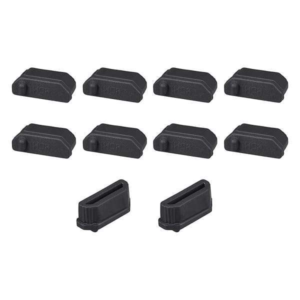 uxcell 10pcs Anti-Dust Silicone Port Protectors for 11mm x 1.3mm Female Ports - Black - Image 2