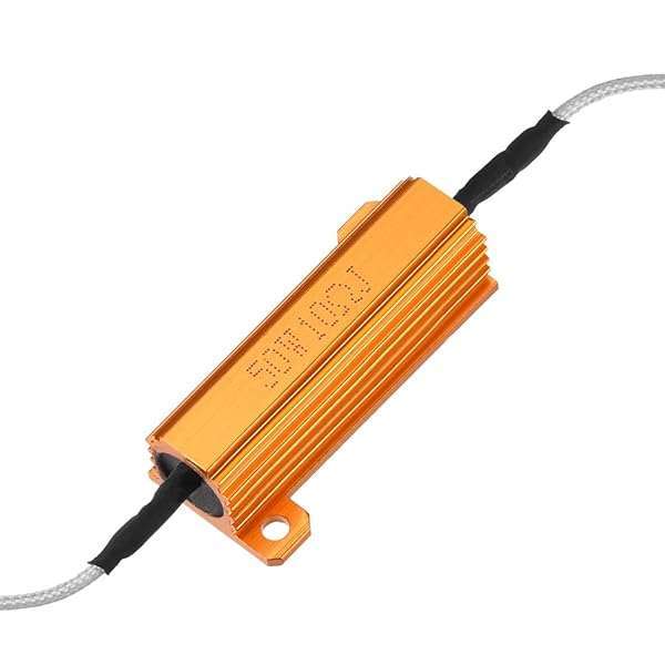 uxcell uxcell 50W 10 Ohm Aluminum Case Resistor with Extension Wires for LED Replacement - Wirewound Converter