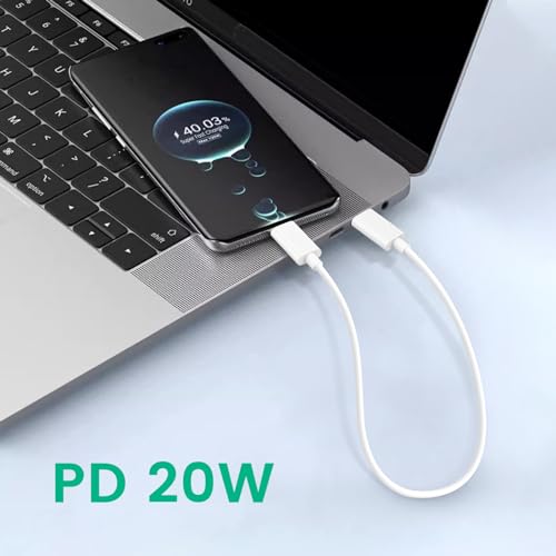 Weishan 10 Pack USB C Charger Cable 60W Fast Charge Type C Charging Cords 1ft Short Wires White - Image 7