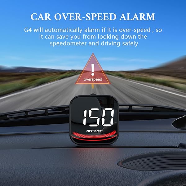 Wiiyii GPS Speedometer Universal Heads Up Display Colorful Car HUD for All Vehicles G4 - Image 5