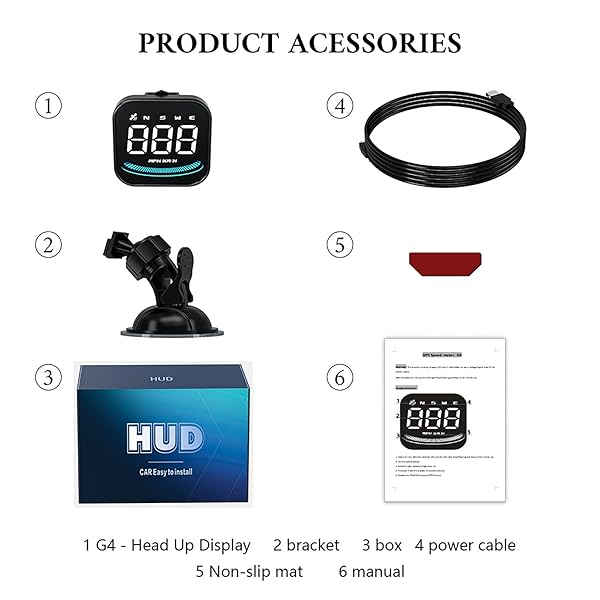 Wiiyii GPS Speedometer Universal Heads Up Display Colorful Car HUD for All Vehicles G4 - Image 10