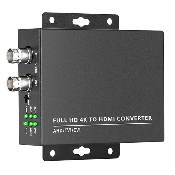 wsdcam TVI to HDMI Converter Full HD 4K Converter, 1080p/720p/4K/8MP/5MP/4MP/3MP, BNC to HDMI Video Converter Adapter - CVBS/TVI/CVI/AHD to HDMI