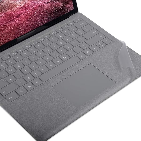 Xisiciao Full Size Keyboard Palm Rest Cover for Microsoft Surface Laptop 3/4/5 - Transparent Wrist Rests & Stain Protection