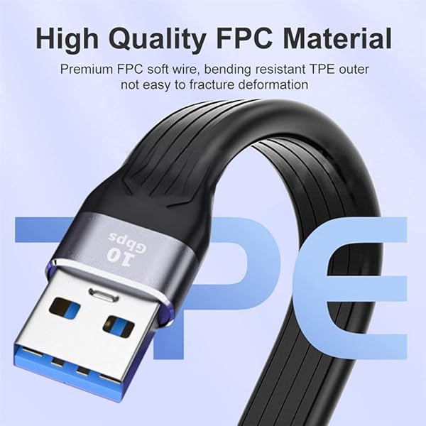 Xiwai 13cm USB 3.0 Type A Male to USB 3.1 Type A Female Extension Flat Slim FPC Data Cable 10Gbps for Laptop and Desktop - Image 7