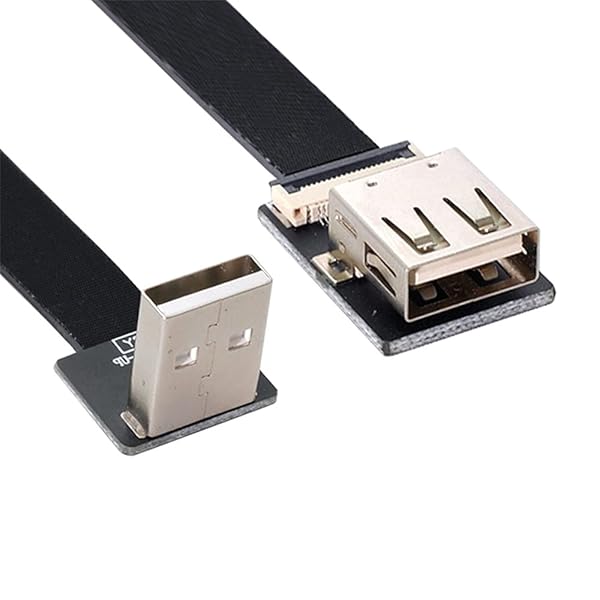 Xiwai 2m Up Angled USB 2.0 Type A Male to Female Extension Flat Slim Cable for FPV Disk Scanner Printer - Image 4