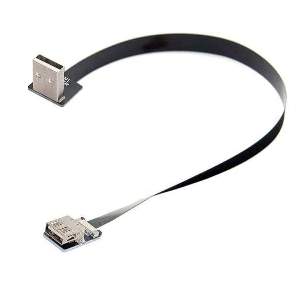 Xiwai 2m Up Angled USB 2.0 Type A Male to Female Extension Flat Slim Cable for FPV Disk Scanner Printer - Image 6