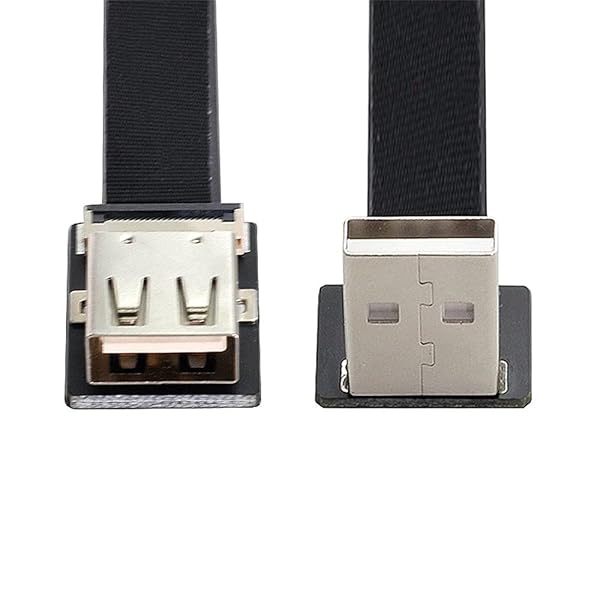 Xiwai 2m Up Angled USB 2.0 Type A Male to Female Extension Flat Slim Cable for FPV Disk Scanner Printer - Image 8