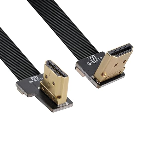 Xiwai 50cm Dual 90 Degree Right Up Angled HDMI Cable Male to Male for FPV HDTV Multicopter Aerial Photography - Image 4