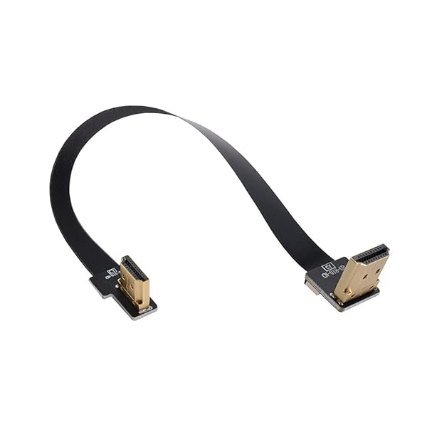Xiwai 50cm Dual 90 Degree Right Up Angled HDMI Cable Male to Male for FPV HDTV Multicopter Aerial Photography - Image 5