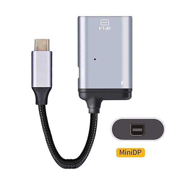 Xiwai USB-C to Mini DisplayPort Adapter 4K 60Hz with PD Power Port - High-Quality Monitor Converter - Image 3