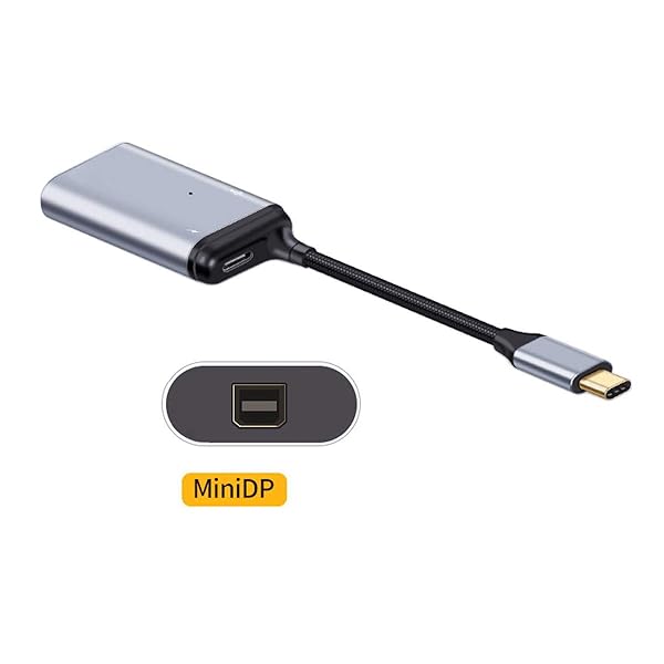 Xiwai USB-C to Mini DisplayPort Adapter 4K 60Hz with PD Power Port - High-Quality Monitor Converter - Image 4