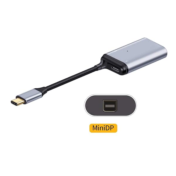 Xiwai USB-C to Mini DisplayPort Adapter 4K 60Hz with PD Power Port - High-Quality Monitor Converter - Image 5