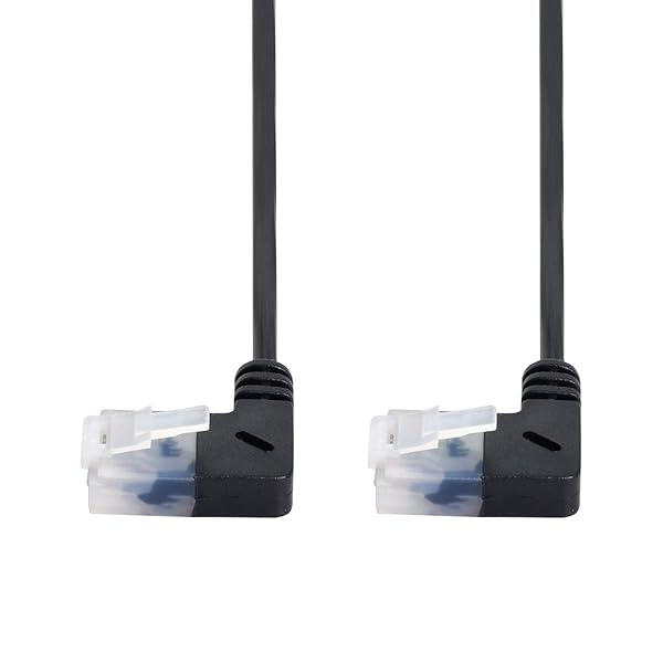 Xiwai Ultra Slim Cat6 Ethernet Cable 25cm RJ45 Left Right Angled Network Patch Cord for Laptop Router TV Box - Image 5