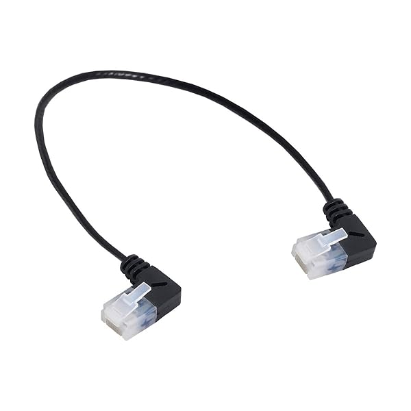 Xiwai Ultra Slim Cat6 Ethernet Cable 25cm RJ45 Left Right Angled Network Patch Cord for Laptop Router TV Box - Image 6