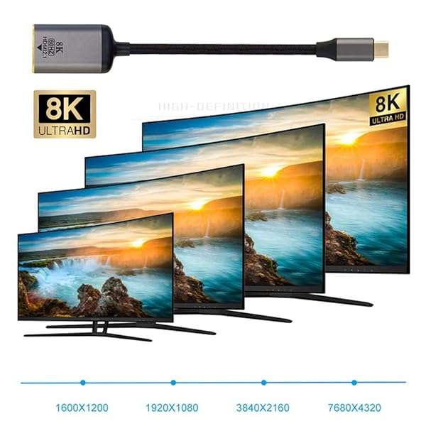 Xiwai USB4 USB-C to HDMI 2.0 Cable 8K 60Hz UHD 4K for Male Monitor Display - Image 4