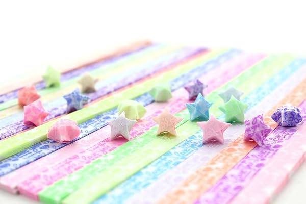 Yueton 300 Sheets Glow in the Dark Star Origami Paper - Perfect for Lucky Wishes & Creative Crafts