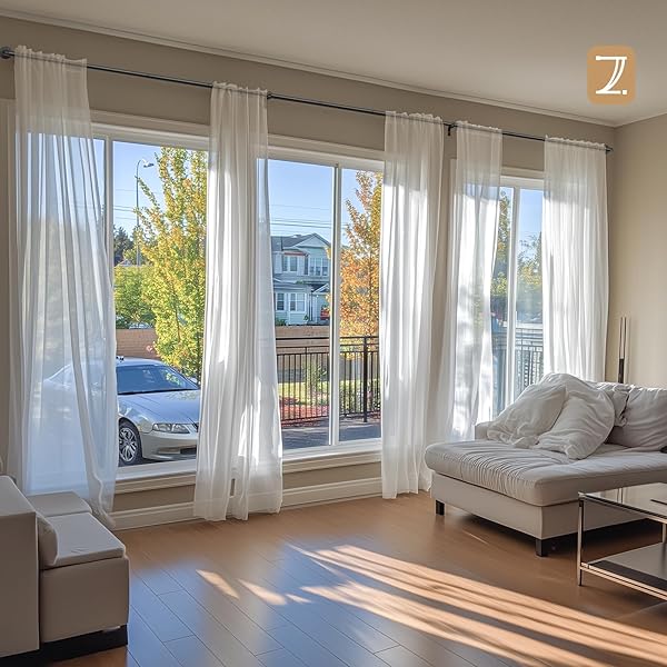 Zeerobee Adjustable Black Curtain Rods 144 to 168 Inch Industrial Wrap Around for Indoor Outdoor Room Divider - Image 3