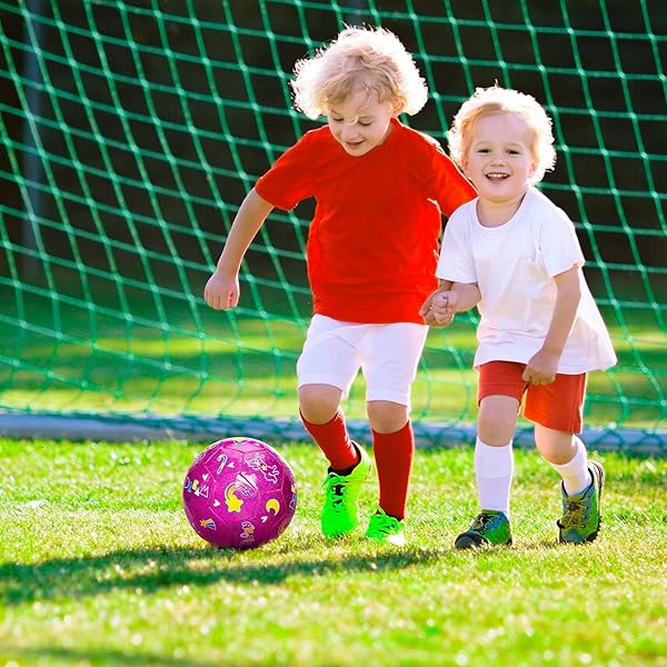 ZOOJOY Size 3 Pink Unicorn Soccer Ball for Kids with Pump Perfect Gift for Toddlers Ages 2 to 8 Indoor Outdoor Play - Image 9