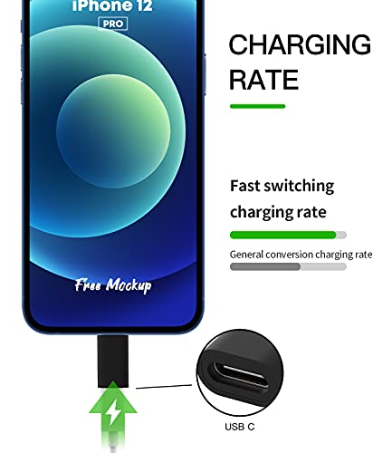 Zoyuzan 3-Pack USB C to Lightning Adapter for iPhone 12/11 Pro Max & iPad Air - Fast Charging Connector - Image 5