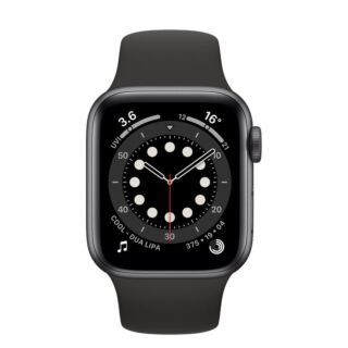 Apple Watch (Series 6) September 2020 44 mm - Aluminium Space gray - Sport Band Space gray 01