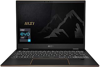 MSI Summit E13 Flip Evo Professional Laptop: 13" IPS-Level Touch Screen, Intel core i7-1185G7, Iris Xe, 16GB RAM, 512GB NVMe SSD, Win10 Home, Ink Black (A11MT-023) 01