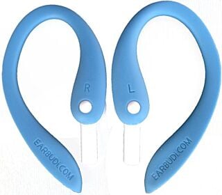 EARBUDi Ear Hooks, Adjustable Rubber Ear Loops, Made for Wired EarPods, Compatible with Apple EarPods, Blue 01