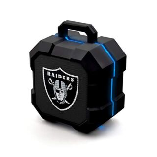 NFL Oakland Raiders Shockbox LED Wireless Bluetooth Speaker, Team Color 01