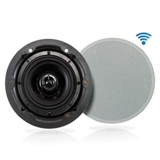 Ceiling and Wall Mount Speaker - Wireless Bluetooth 5.25” Dual 2-Way Audio Stereo Sound Subwoofer Kit with, 240 Watts, in-Wall & in-Ceiling Flush Mount for Home Surround System - Pyle PWRC55BT 02