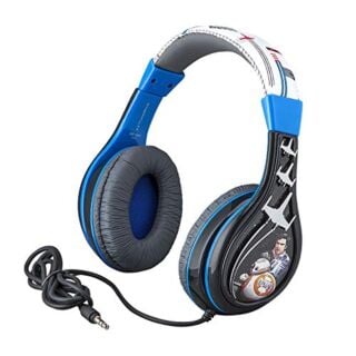 Star Wars Ep 9 Kids Headphones, Adjustable Headband, Stereo Sound, 3.5Mm Jack, Wired Headphones for Kids, Tangle-Free, Volume Control, Foldable, Childrens Headphones Over Ear for School Home Travel 02