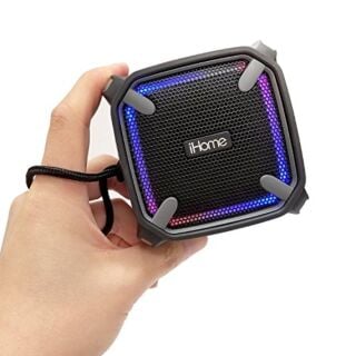 iHome Weather Tough Portable Rechargeable Bluetooth Speaker with Speakerphone and LED Accent Lighting (Mini) 01
