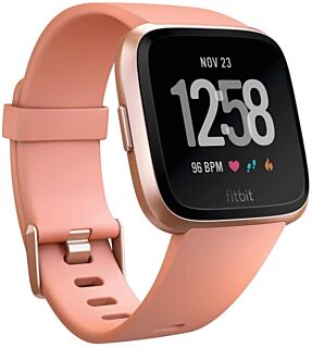Fitbit Versa Smart Watch, Peach/Rose Gold Aluminium, One Size (S & L Bands Included) 01