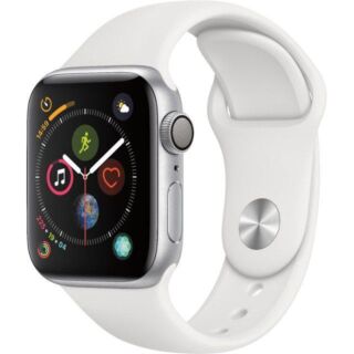Apple Watch (Series 4) September 2018 40 mm - Aluminum Silver - Sport White 01