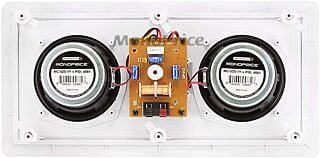 Monoprice Aramid Fiber In-Wall Center Channel Speaker - Dual 5.25 Inch (Single) With Titanium Tweeters - Caliber Series 01