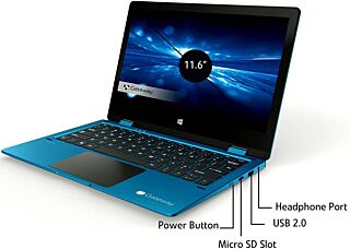 Gateway Newest Touchscreen 11.6 HD 2-in-1 Convertible Laptop in Blue Intel N4020 4GB RAM 64GB SSD Mini-HDMI Webcam Windows 10 S (Renewed) (GT-116) 02